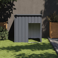 niche chien moderne acier galvanise toit plat anthracite | jardinna