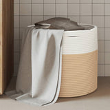 panier pliable rangement tissu 2 pieces beige 40 x 35 cm | jardinna