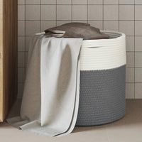 panier pliable rangement tissu 2 pieces gris 40 x 35 cm | jardinna