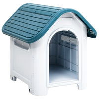 petite niche chien durable lexterieur bleu | jardinna