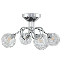 plafonnier led suspendu acier chrome 0 | jardinna