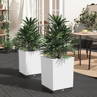 pot fleur exterieur jardiniere design contemporain set 2 4 blanc 3 | jardinna