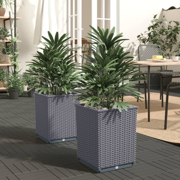 pot fleur exterieur jardiniere design contemporain set 2 4 gris bleu 3 | jardinna