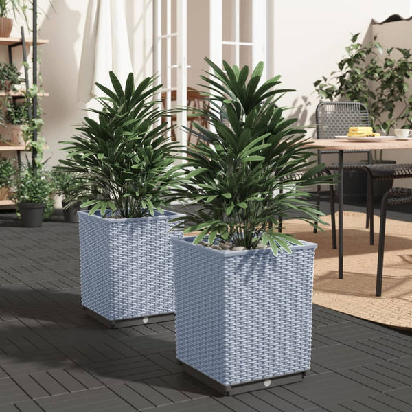 pot fleur exterieur jardiniere design contemporain set 2 4 gris clair 3 | jardinna