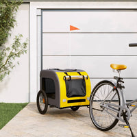 remorque chiens compagnie ideale aventures a velo jaune 69 x 133 x 73 cm | jardinna