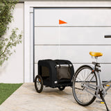 remorque chiens compagnie ideale aventures a velo noir 125 x 64 x 66 cm | jardinna