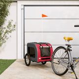 remorque chiens compagnie ideale aventures a velo rouge 125 x 64 x 66 cm | jardinna