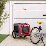 remorque chiens compagnie ideale aventures a velo rouge 69 x 133 x 73 cm | jardinna