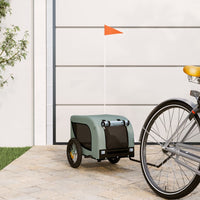 remorque velo chien orange noir tissu oxford fer gris 124 x 53 x 53 cm | jardinna