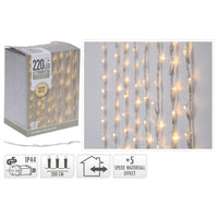 rideau lumineux decoration exterieure noel 220 led blanc chaud 200x100 cm default title 1 | jardinna