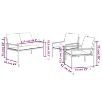 salon jardin confortable coussins rembourres moderne 3 pcs 12 | jardinna