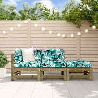 salon jardin coussins bois massif robuste confortable 3 pcs marron 1 | jardinna