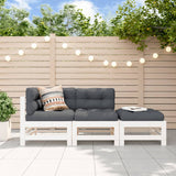 salon jardin coussins bois massif robuste confortable 3 pcs pin blanc 1 | jardinna