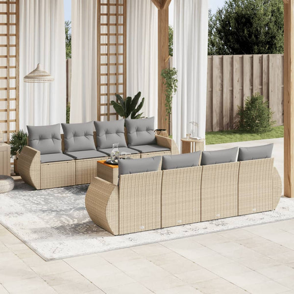 salon jardin resine tressee confort exterieur optimal beige gris | jardinna