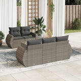 salon jardin resine tressee coussins 6 pcs gris 1 | jardinna