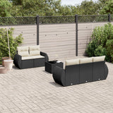 salon jardin resine tressee coussins 6 pcs noir creme 1 | jardinna