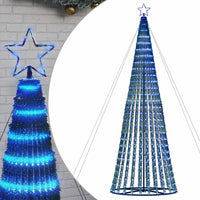 sapin noel a led conique 1028 led bleu 403 cm 2 | jardinna