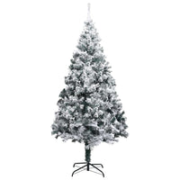 sapin noel artificiel neige floquee vert 300 cm pvc 2 | jardinna