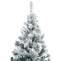 sapin noel artificiel neige floquee vert 300 cm pvc 3 | jardinna