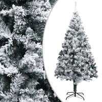 sapin noel artificiel neige floquee vert 300 cm pvc 300 x 155 cm 1 | jardinna