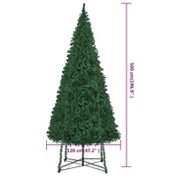 sapin noel artificiel support 500 cm vert 120 cm diametre 9 | jardinna