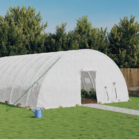 serre haute spacieuse cadre acier galvanise blanc 12 x 6 x 2 | jardinna