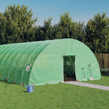 serre haute spacieuse cadre acier galvanise vert 24 x 6 x 2 | jardinna