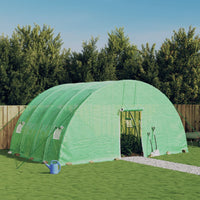 serre haute spacieuse cadre acier galvanise vert 6 x 4 x 2 | jardinna