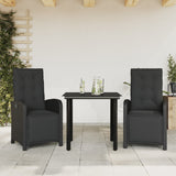 set bistro 3 pieces resine noir table confort chic default title | jardinna