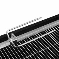 set rotissoire barbecue charbon acier inoxydable 4 roues 8 | jardinna