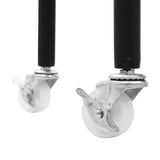 set rotissoire barbecue charbon acier inoxydable 4 roues 9 | jardinna