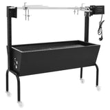 set rotissoire barbecue charbon acier inoxydable 4 roues default title 1 | jardinna