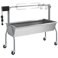 set rotissoire barbecue roues a charbon acier inoxydable default title 1 | jardinna