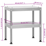 table acier exterieur fumoir 40x28x445 cm acier galvanise 5 | jardinna
