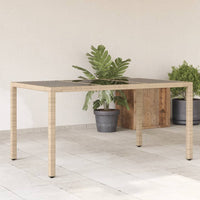 table jardin verre trempe polyvalente design resine tressee 1 | jardinna