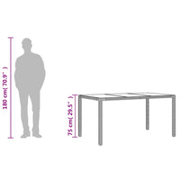 table jardin verre trempe polyvalente design resine tressee 10 | jardinna