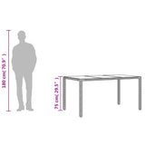 table jardin verre trempe polyvalente design resine tressee 10 | jardinna