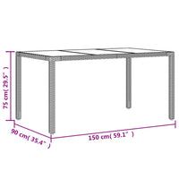 table jardin verre trempe polyvalente design resine tressee 11 | jardinna