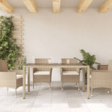 table jardin verre trempe polyvalente design resine tressee 3 | jardinna