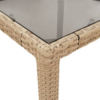 table jardin verre trempe polyvalente design resine tressee 8 | jardinna