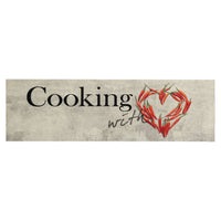 tapis antiderapant cuisine velours design cooking with love 0 | jardinna