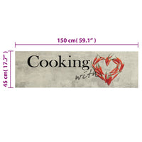 tapis antiderapant cuisine velours design cooking with love 3 | jardinna