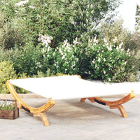 transat bois design confort style jardin creme 165 x 1885 x 46 cm | jardinna