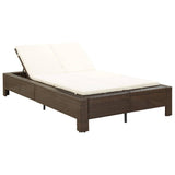 transat jardin confortable chaise longue ideale piscine exterieur marron | jardinna