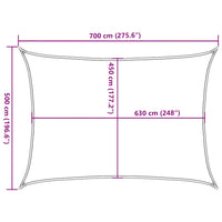 voile dombrage anti uv rectangulaire top collection taupe 9 | jardinna