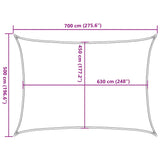 voile dombrage anti uv rectangulaire top collection taupe 9 | jardinna