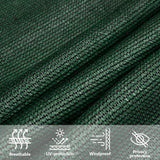 voile dombrage anti uv triangulaire top collection vert fonce 9 | jardinna