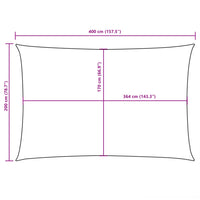 Voile De Parasol Tissu Oxford Rectangulaire Terre Cuite Couleur Terre Cuite