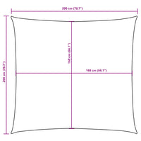 Voile De Parasol Tissu Oxford Carré Terre Cuite Couleur Terre Cuite