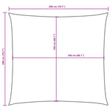 Voile De Parasol Tissu Oxford Carré Terre Cuite Couleur Terre Cuite
